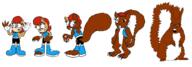 female meta:tagme sally_acorn sonic_the_hedgehog squirreljak subvariant:feralsquirrel transformation trend:squirreljakking variant:feraljak white_background // 1578x548 // 350.2KB