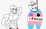 2soyjaks ack arm bloodshot_eyes brimstone buff closed_mouth coal coal_(minecraft) crying discord full_body glasses hand hanging heart i_love minecraft open_mouth queen_of_spades rope smile smug soyjak spade stubble suicide tongue tranny variant:smugjak variant:soyak yellow_teeth // 1276x800 // 200.8KB