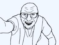 arm clothes glasses smile soyjak stubble transparent_background variant:walmartjak // 750x583 // 15.3KB