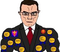 award baptist brown_eyes brown_hair buff catholic catholicism chad christian_cross christianity closed_mouth clothes ear evangelical glasses hair mrs_redeemed_zoomer necktie new_york presbyterian presbyterian_church_(usa) presbyterianism protestant red_tie redeemed_zoomer richard_ackerman seethe soyjak stubble subvariant:muscular_chud subvariant:unbotheredchud suit suit_and_tie terminally_online text twitter united_states variant:chudjak white_skin zoomer // 1059x929 // 206.7KB