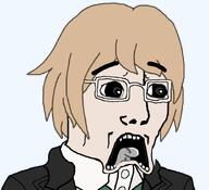 anime button clothes danganronpa:_trigger_happy_havoc danganronpa_(series) glasses hair school_uniform soyjak subvariant:doctos suit togami_byakuya variant:chudjak video_game visual_novel white_shirt white_skin yellow_hair // 922x840 // 68.0KB