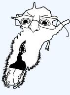 angry eyebrows glasses nose open_mouth split_jaw stain stubble teeth tongue transparent_background variant:splatjak variant:volatilejak // 597x805 // 65.2KB