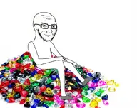 beard closed_mouth gem gems glasses meta:not_oc shoe sitting smile smug soyjak subvariant:soyak_(smug) variant:soyak // 1024x811 // 92.7KB