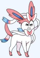 animal animal_ears blue_hair chud pink_hair pokemon ribbon sylveon variant:chudjak // 700x1000 // 238.0KB