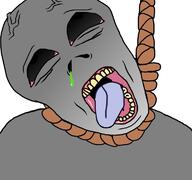 alien black_eyes dead grey_alien grey_skin open_mouth rope soyjak tongue variant:bernd vein // 768x719 // 169.0KB