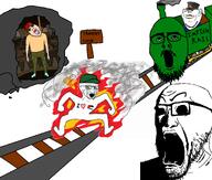 aaron_bushnell animated arm black_eyes bloodshot_eyes cap cave closed_mouth clothes craig_boone creepy crying ear fallout fallout_new_vegas fire full_body glasses hand hanging hat leg mustache open_mouth palestine pennsylvania pennsylvania_railroad rails rope scared screaming smile soyjak stubble suicide sunglasses template tongue train train_conductor transparent_background variant:bernd variant:darkiplier variant:impish_soyak_ears variant:soyak variant:unknown video_game yellow_teeth // 2000x1700 // 847.0KB