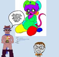 angry brown_hair cat_(namefag) closed_mouth clothes color colorful colorful_hair dan doctor foodist full_body glasses hair jimbo_(namefag) looking_at_you meta:bait meta:comment_section_shitflinging meta:namefags meta:nas naked niko_(oneshot) not_a_fucking_soyjak nurse penis pregnant small_penis soybooru speech_bubble speech_bubble_empty stubble subvariant:chudjak_front subvariant:fun_sized_feraljak subvariant:obsessedchud terrible_mouse tiniest_pecker_award tiny_penis variant:chudjak variant:feraljak variant:unknown // 1250x1200 // 255.6KB