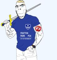 buff closed_mouth clothes england glasses muscles portsmouth_fc soccer southampton stubble sword tattoo trend:aryan variant:cobson watch // 1834x1910 // 245.0KB