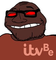 bald chin dark evil glasses itv itv_be logo red_eyes smirk soyjak stubble subvariant:lakuse transparent_background variant:smugjak wrinkles // 600x640 // 15.9KB
