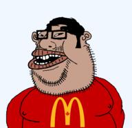 beard black_sclera buck_teeth canada ear fat glasses hair leafmutt lips mcdonalds nipple subvariant:canuckmutt subvariant:impish_amerimutt transparent_background variant:impish_soyak_ears variant:meximutt variant:pajeetjak // 1654x1604 // 64.8KB