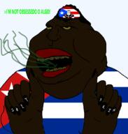 2soyjaks breathe brown_eyes brown_hair cuba cuba_vs_puerto_rico cubanigger ferdinanddist(namefag) flag:cuba flag:nationalist_party_of_puerto_rico flag:puerto_rico glasses greentext jose_coll_y_cuchi lips nationalism nigger open_mouth puerto_rico rotten_teeth shitskin slutta soyjak stinky subhuman subvariant:chudjak_front subvariant:mexislut subvariant:muscular_chud text variant:chudjak variant:meximutt yellow_sclera // 795x833 // 99.2KB