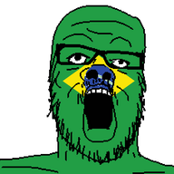 brazil country flag flag:brazil glasses mustache open_mouth soyjak stubble variant:a24_slowburn_soyjak // 454x489 // 17.7KB