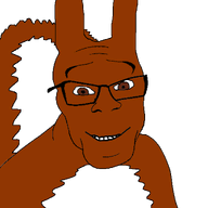 glasses looking_at_you soyjak subvariant:feralsquirrel subvariant:wholesome_feraljak tail transparent_background trend:squirreljakking variant:feraljak wholesome // 1024x1024 // 84.0KB