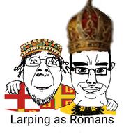 2soyjaks byzantine chud_troon_alliance closed_mouth crown ear friendship glasses hair history holy_roman_empire mustache soyjak stubble subvariant:chudjak_front variant:bernd variant:chudjak // 1474x1592 // 646.8KB