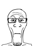 closed_mouth glasses neutral skinny soyjak stubble subvariant:neutralplier variant:markiplier_soyjak // 600x800 // 54.8KB