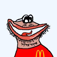 amerimutt eyes glasses open_mouth smile soyjak tongue variant:globox_soyjak // 256x256 // 5.0KB