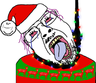 ack animated bloodshot_eyes christmas dead deer garland glasses multiple_soyjaks new_year rope santa_hat subvariant:impish_ball sweater thougher tranny transparent_background troon troonella variant:bernd variant:impish_soyak_ears variant:soyak // 933x800 // 152.0KB