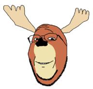 animal antlers artist:sectionalism glasses reindeer series:animaljaks smile stubble subvariant:wholesome_soyjak variant:gapejak // 1082x1037 // 24.5KB
