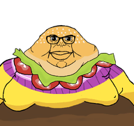 bun cheese fat food foodjak glasses hamburger lettuce meat obese objectsoy onion series:foodeez! sesame_seeds subvariant:branigger tomato variant:brandon // 1674x1582 // 130.5KB