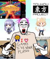 anime arm award azur_lane badge cirno clothes ear earthbound essex_(azur_lane) fan flag:transgender_pride_flag fumo gacha glasses kirisame_marisa melty_blood meme neco_arc nintendo open_mouth pink_hair posted_it_again_award ribbon secondary soyjak starman_(mother) stubble super_nintendo text touhou tranny transheart tsukihime variant:shirtjak video_game // 642x759 // 373.4KB