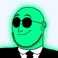 cia_nigger clothes federal_bureau_of_investigation glasses glowing green_skin suit sunglasses trend:glowie variant:weirdpenis // 900x900 // 133.7KB