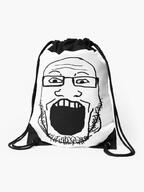 bag glasses merchandise open_mouth palindrome_get photo soyjak stubble variant:markiplier_soyjak // 750x1000 // 279.3KB