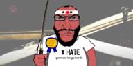 angry award beard closed_mouth flag flag:japan germany glasses japan japanese_text katana red red_skin scimitar soyjak subvariant:science_lover sword text variant:markiplier_soyjak // 1149x577 // 360.0KB