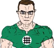 blue_eyes brown_hair buff closed_mouth clothes glasses hair romania soyjak subvariant:chudjak_front subvariant:muscular_chud tshirt variant:chudjak vein white_skin // 479x422 // 154.5KB