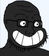 beard black_skin glasses meta:tagme nigger soyjak transparent transparent_background variant:soyak // 1422x1626 // 92.2KB