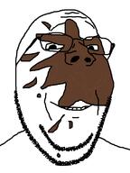 closed_mouth glasses mud poop scat smile soyjak stubble subvariant:wholesome_soyjak variant:gapejak // 600x800 // 31.5KB
