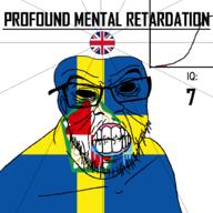 angry bald bell_curve black_eyes black_hole black_sclera british clenched_teeth closed_mouth country cracked_teeth drool ear flag flag:pembrokeshire flag:united_kingdom flower glasses hair iq iq_bell_curve mustache nightmare_fuel no_pupils pembrokeshire plant profound_mental_retardation retard soyjak stubble text united_kingdom variant:feraljak wales wrinkles // 1024x1024 // 96.4KB