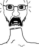 bone dead decapitation glasses grey_eyes nose open_mouth scared screaming severed_head stubble subvariant:doctos variant:soyak // 642x772 // 40.0KB