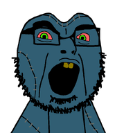 buck_teeth frankenstein's_monster glasses green_eyes meta:namefags olgol_(user) olgol_is_a_disgusting_fucking_shitskin_pedophile red_eyes rotting stubble subvariant:olgolstein variant:cobson yellow_teeth // 800x800 // 63.2KB