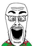 eyebrows eyes flag:wales forehead_lines glasses mustache nose open_mouth soyjak stubble teeth variant:cutejak wales // 437x599 // 34.7KB