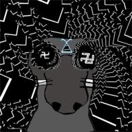 animal animated closed_mouth dog glasses nazism soyjak swastika thrembo variant:dogjak whisker // 500x500 // 309.3KB