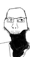 bald eben_byers glasses gore no_jaw open_mouth soyjak stubble variant:jasonjak white_background white_skin // 467x878 // 131.0KB