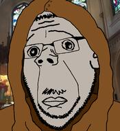 baby christianity church deformed ear grey_skin merge monk mustache robe soyjak subvariant:cobusion subvariant:jacobson subvariant:wholesome_soyjak variant:a24_slowburn_soyjak variant:cobson variant:gapejak // 721x791 // 239.2KB