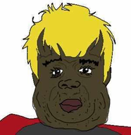 brown_skin eyelashes fat lips nose subvariant:hunky_twink_sex_machine variant:2facejak variant:alicia white_background yellow_hair // 301x310 // 82.9KB