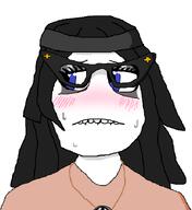 avengers biting_lip blush clothes glasses hair hat looking_to_the_left meta:bait meta:brimstone_certified meta:coal meta:leaky meta:smell_like_bait necklace sweating variant:soytan // 651x712 // 61.1KB