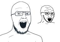 glasses open_mouth stubble variant:soyak // 2251x1583 // 46.0KB