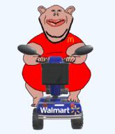 360 amerimutt animated arm belly blue_pants breasts brown_skin clothes ear fat foot full_body gynaecomastia hand leg lips mcdonalds mobility_scooter mutt open_mouth red_shirt scooter series:spinnerz! sleeveless_shirt soyjak spinning stubble subvariant:impish_amerimutt subvariant:impish_front transparent_background variant:impish_soyak_ears walmart wheel // 735x853 // 639.8KB