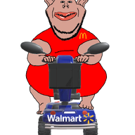 360 amerimutt animated arm belly blue_pants breasts brown_skin clothes ear fat foot full_body gynaecomastia hand leg lips mcdonalds mobility_scooter mutt open_mouth red_shirt scooter series:spinnerz! sleeveless_shirt soyjak spinning stubble subvariant:impish_amerimutt subvariant:impish_front transparent_background variant:impish_soyak_ears walmart wheel // 735x853 // 639.8KB