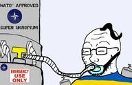 anesthesia closed_eyes closed_mouth copium flag flag:ukraine gas_cylinder glasses hair nato oxygen_mask rope russo_ukrainian_war soyjak stubble text ukraine variant:soyak // 1024x658 // 75.9KB