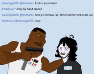 5_o_clock_shadow africa angry bbc black_skin brown_skin comment comments crashout dark_skin fade faggot fembooru fembooru_(user) glasses glock gun hairynigga468 kfc kool-aid nba nigga nigger pistol soybooru soyjak subvariant:mexiaryan tranny trans_rights troon variant:meximutt // 1541x1217 // 149.5KB