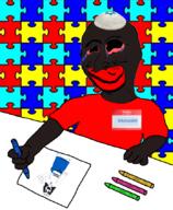 anti_soytan artist autism beanie blue_eyes blush clothes crayon drawing full_body glasses hair hand hat hello_my_name_is_(sticker) judaism kike kikecoaler_(namefag) kippah necklace nintendo nintendo_switch puzzle shitskin star_of_david subvariant:jartycuck subvariant:ms_shekelberg trend:slopjak variant:chudjak variant:soytan video_game wave // 695x843 // 472.1KB