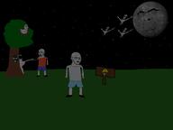 attacks_you bloodshot_eyes closed_eyes closed_mouth clothes crying drawn_background ear full_body glasses hand moon multiple_soyjaks night open_mouth scared sign smile soyjak stubble subvariant:fingerboy subvariant:smugquack subvariant:soyak_(concerned) thougher tree variant:a24_slowburn_soyjak variant:cobson variant:smugjak variant:soyak // 1200x900 // 137.5KB