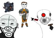 4soyjaks arm armor brown_hair civil_protection_officer closed_mouth combine_(half-life) combine_elite ear full_body glasses hair half-life half-life_2 hand hev_suit mask open_mouth pointing smile soyjak stubble subvariant:chudjak_front subvariant:unbotheredchud valve variant:chudjak variant:impish_soyak_ears variant:two_pointing_soyjaks video_game // 2551x1789 // 1.1MB