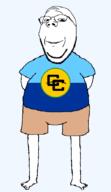 arm beard caribbean caribbean_community clothes fat flag flag:caribbean_community flag_shirt full_body glasses leg shorts smile stubble subvariant:wholesome_soyjak t-shirt variant:gapejak // 514x891 // 22.9KB