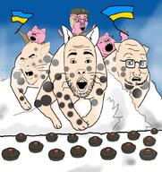 animal glasses landmine leopard multiple_soyjaks open_mouth pig pink_skin snow stubble subvariant:massjak ukraine variant:chudjak variant:fantajak variant:gapejak variant:soyak // 964x1024 // 134.7KB