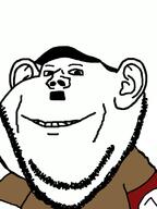 adolf_hitler clothes ear hair mustache nazism smile soyjak stubble swastika variant:impish_soyak_ears // 598x800 // 85.0KB